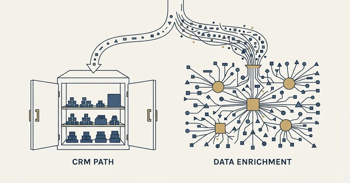 Editorial illustration for Less Annoying CRM vs People Data Labs
