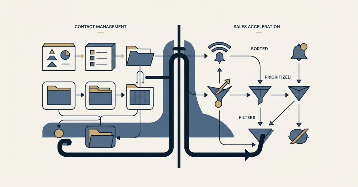 Editorial illustration for Less Annoying CRM vs Vanillasoft