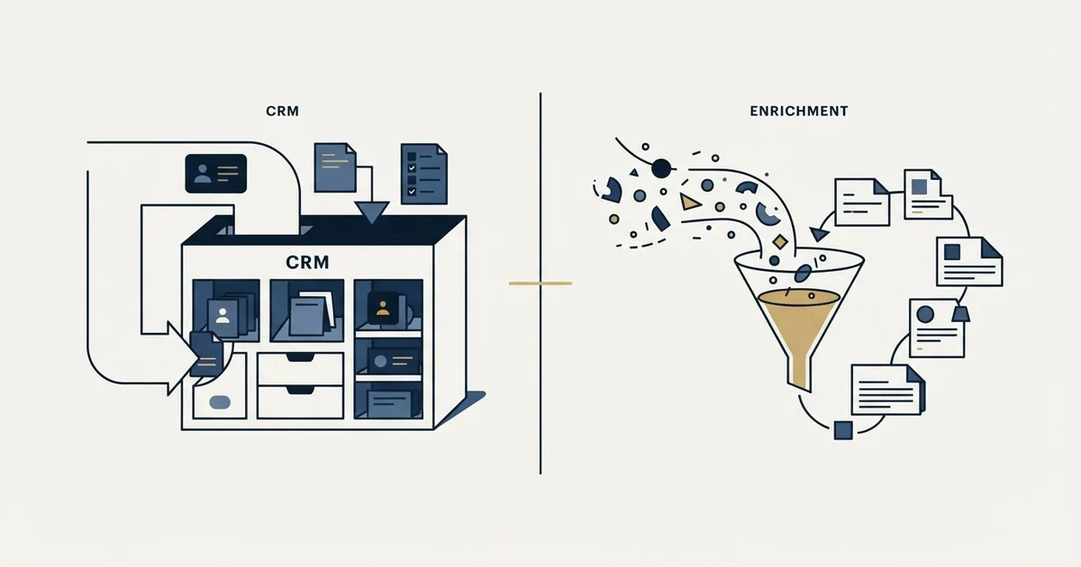 Editorial illustration for Less Annoying CRM vs Wiza
