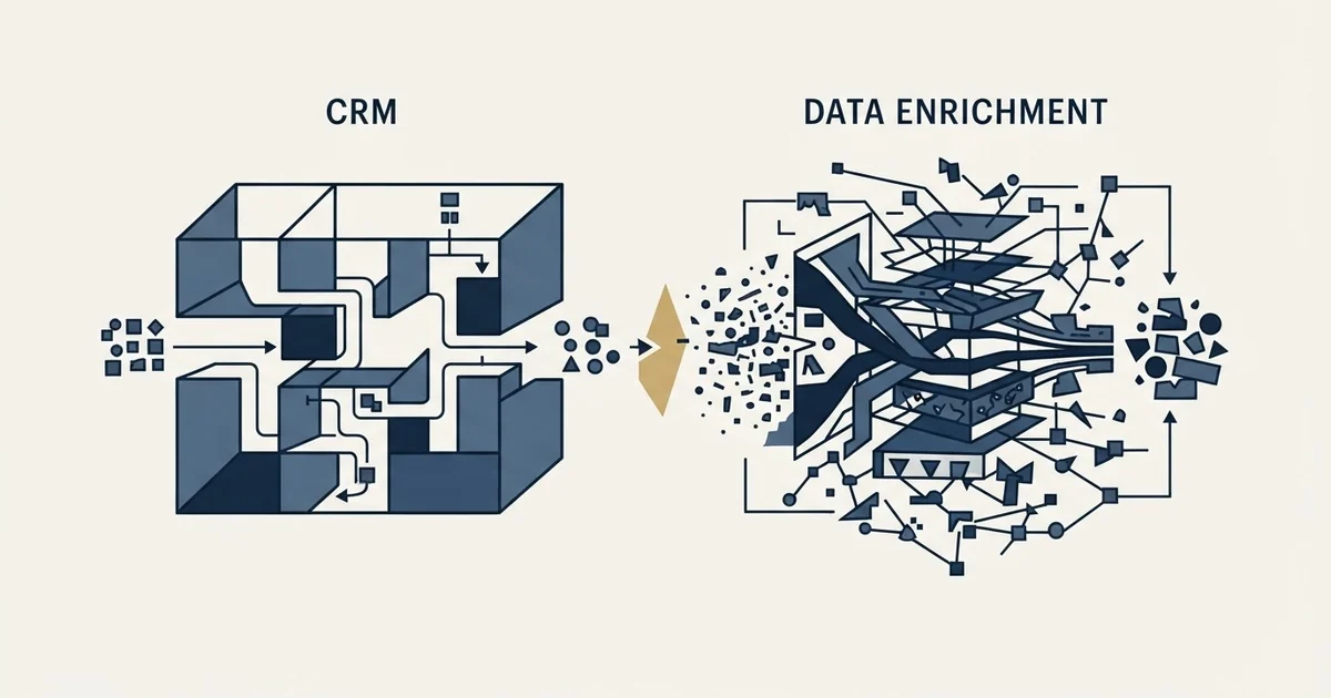 Editorial illustration for Less Annoying CRM vs ZoomInfo