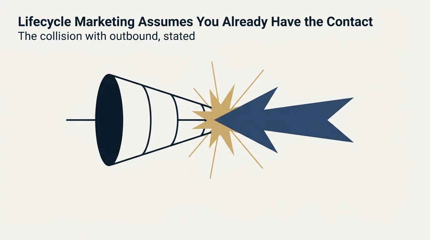 Section illustration: The collision with outbound, stated plainly
