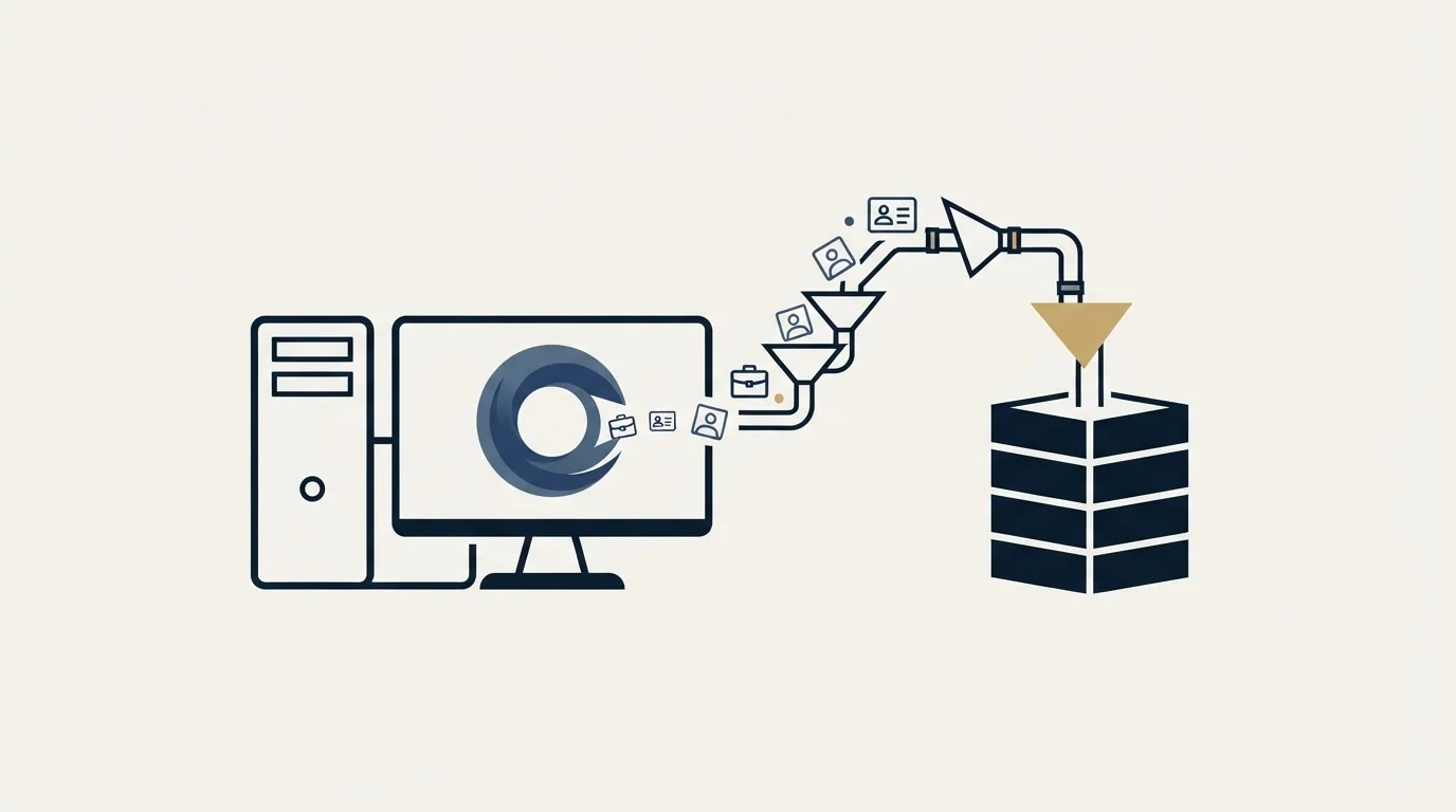 Section illustration: The data-scraping half
