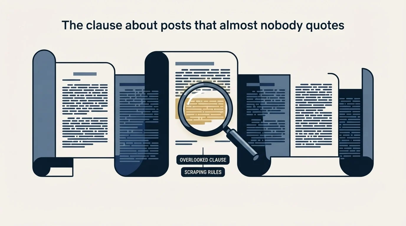 Section illustration: The clause about posts that almost nobody quotes