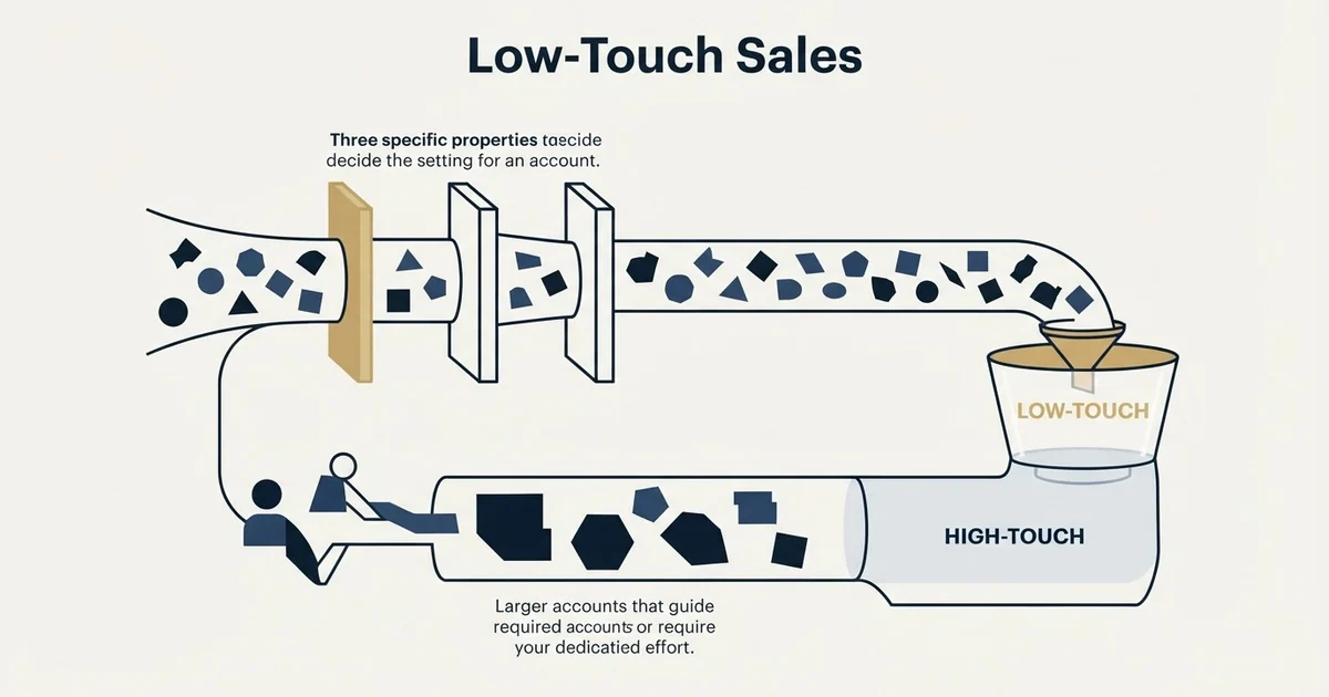 Editorial illustration for Low-Touch Sales
