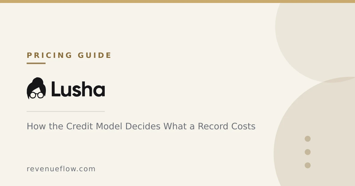 Branded cover: Lusha Price: How the Credit Model Decides What a Record Costs