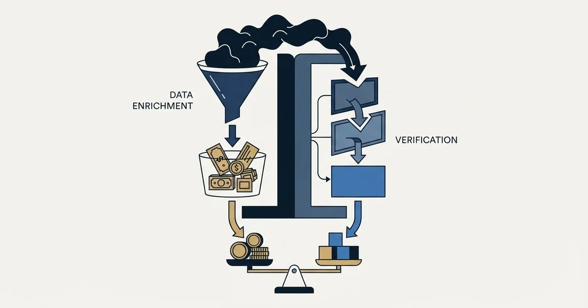 Editorial illustration for Lusha vs MailerCheck