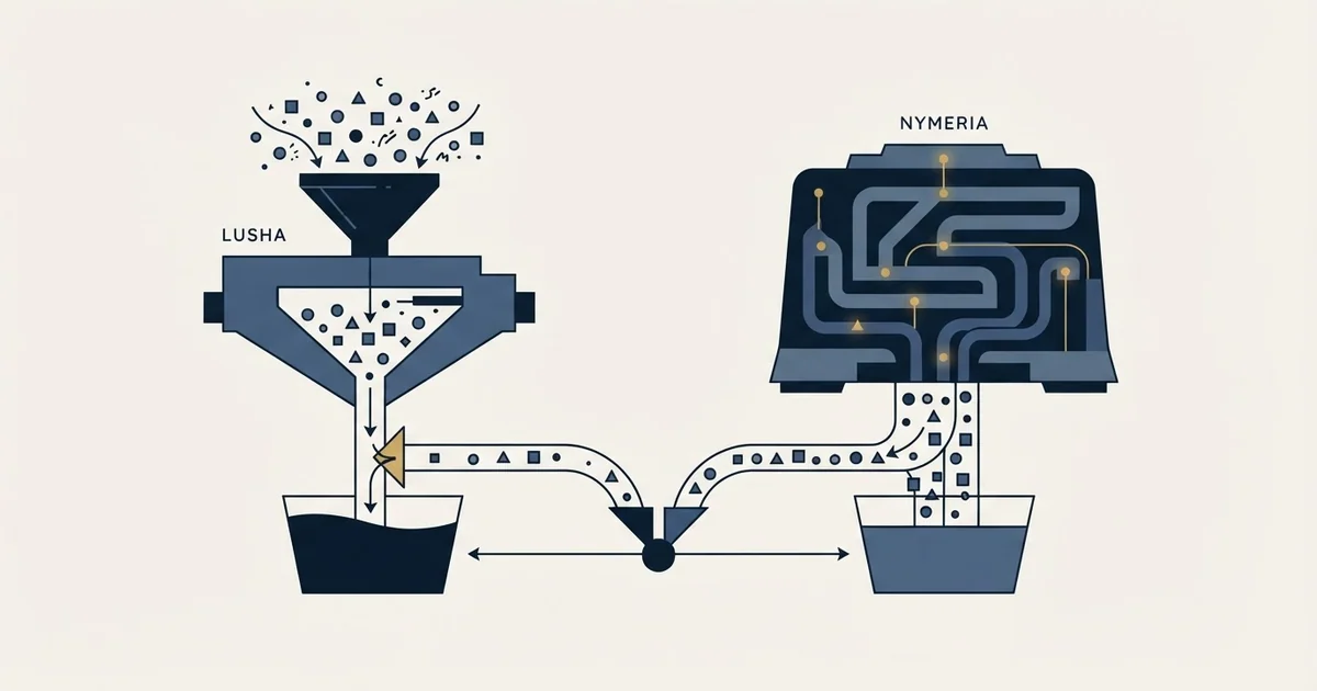 Editorial illustration for Lusha vs Nymeria
