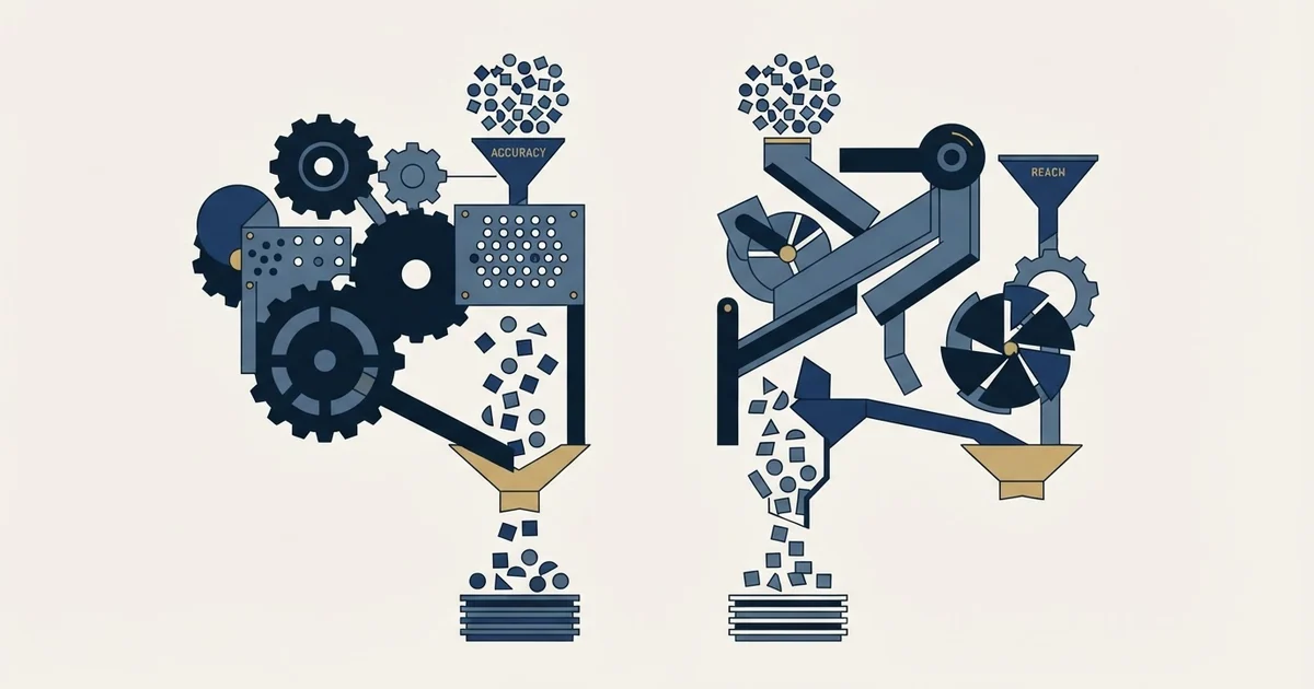 Editorial illustration for Lusha vs Overloop AI