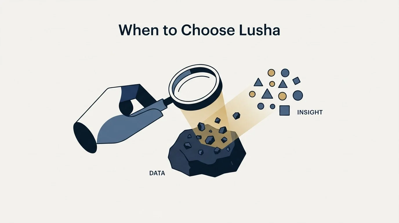 Section illustration: When to Choose Lusha