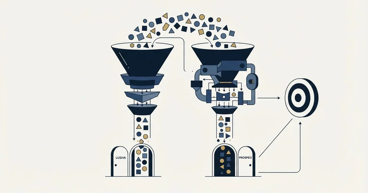 Editorial illustration for Lusha vs Prospeo