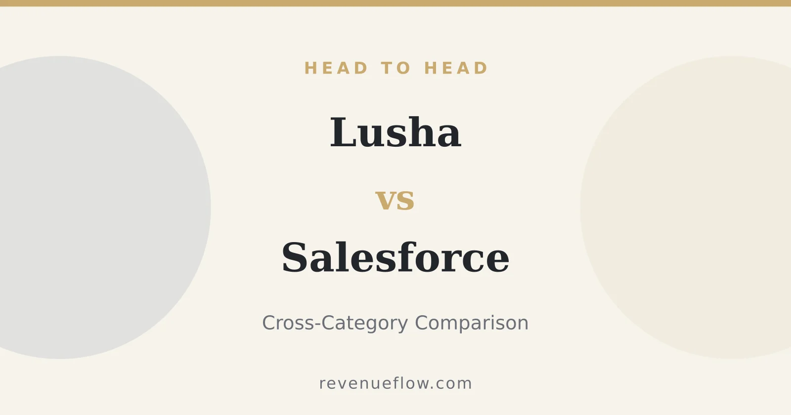 Branded cover: Lusha vs Salesforce: Cross-Category Comparison