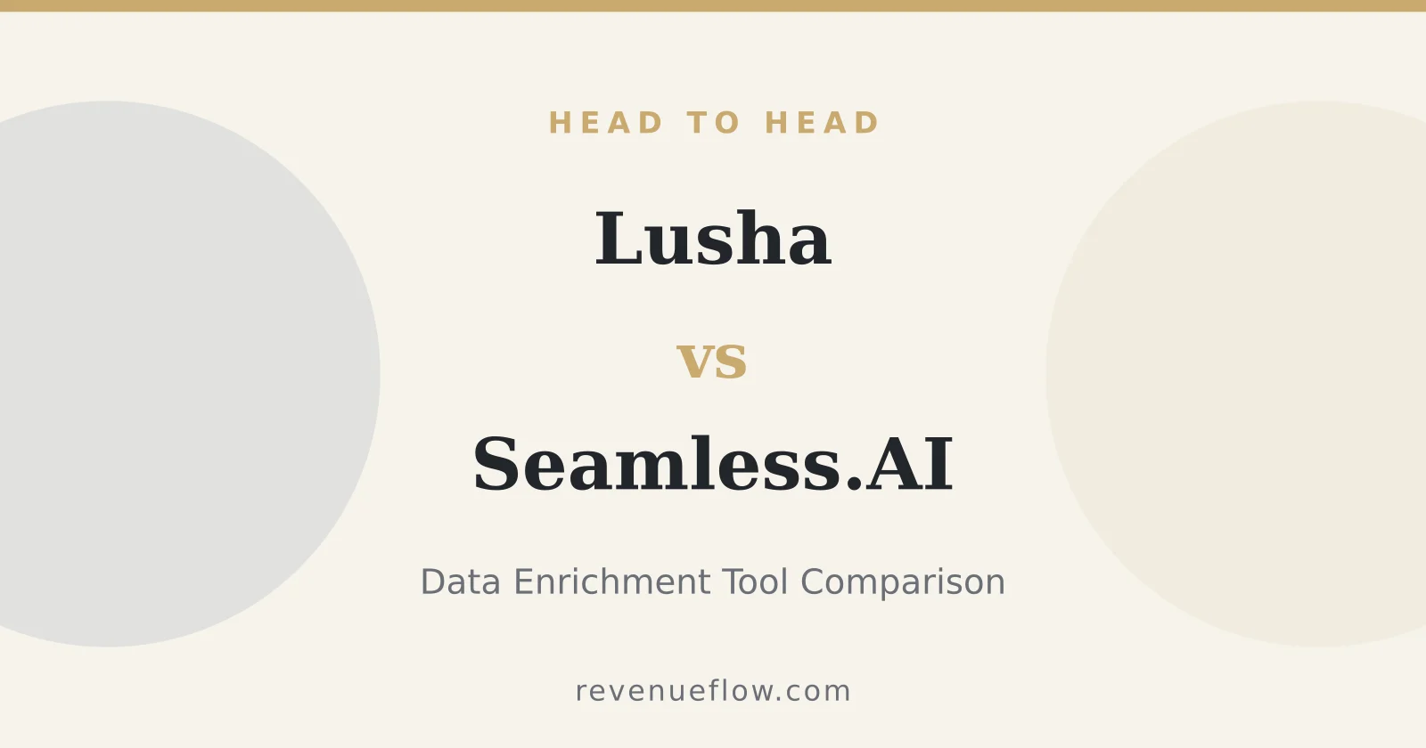 Branded cover: Lusha vs Seamless.AI: Data Enrichment Tool Comparison