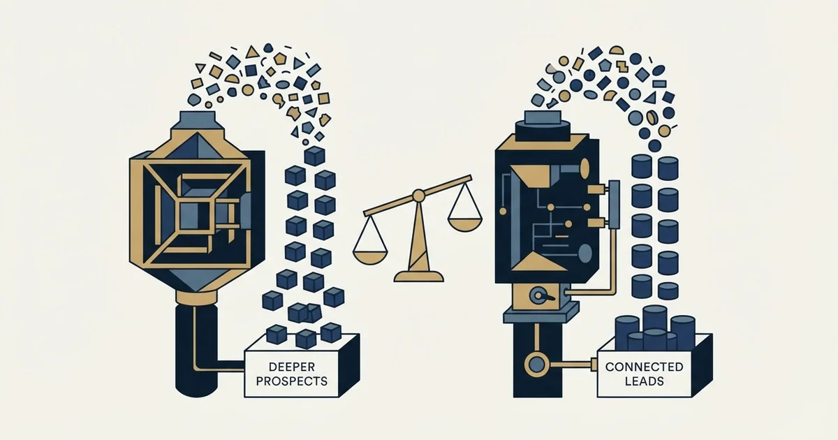 Editorial illustration for Lusha vs Surfe