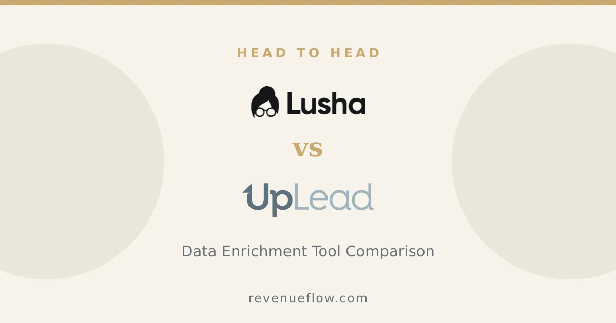 Branded cover: Lusha vs UpLead: Data Enrichment Tool Comparison