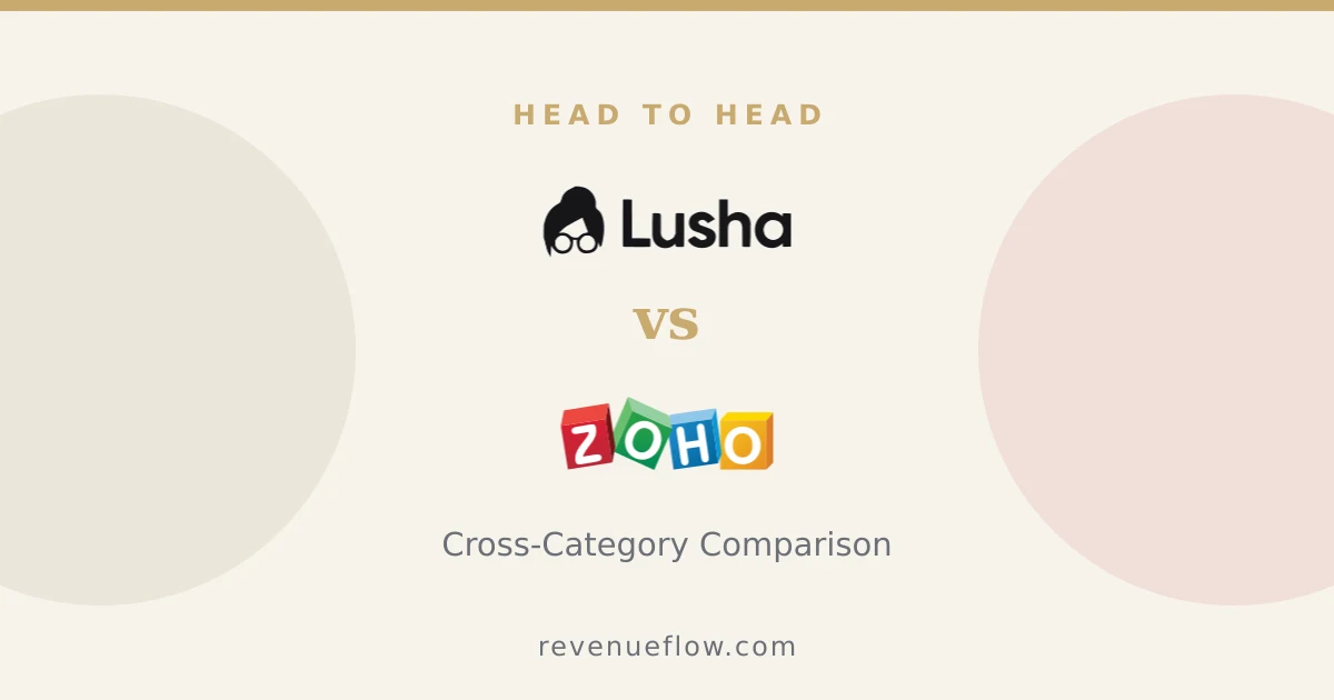 Branded cover: Lusha vs Zoho CRM: Cross-Category Comparison