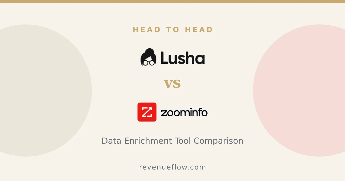 Branded cover: Lusha vs ZoomInfo: Data Enrichment Tool Comparison
