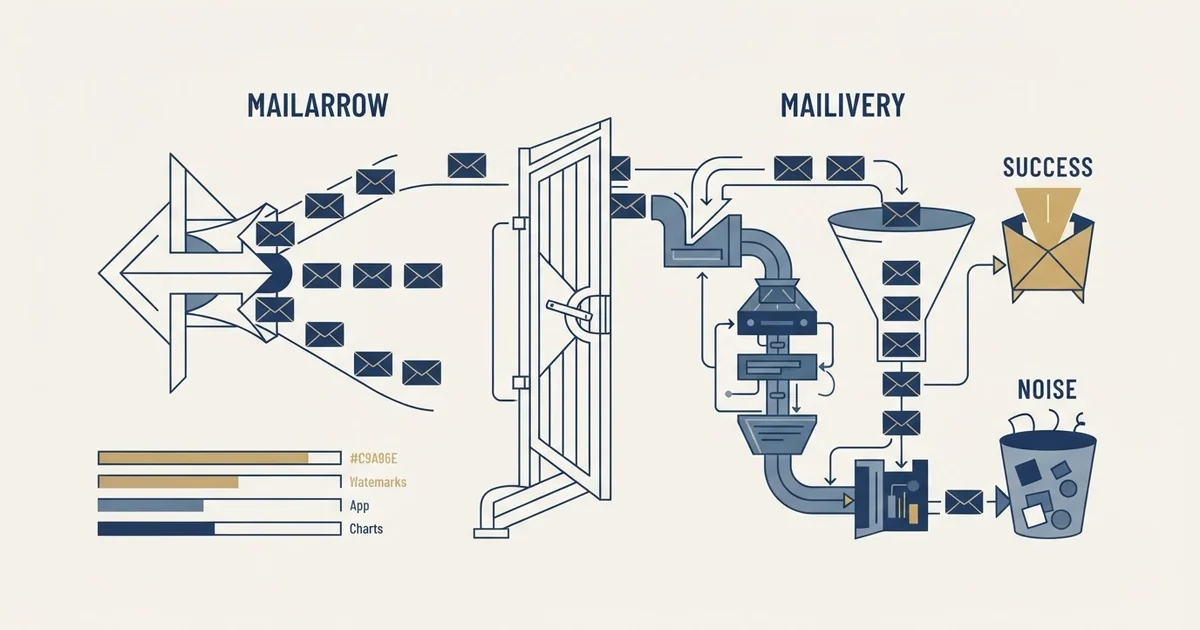 Editorial illustration for Mailarrow vs Mailivery
