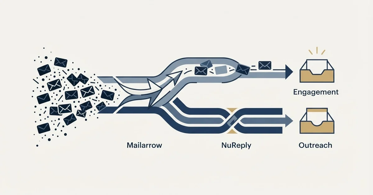 Editorial illustration for Mailarrow vs NuReply