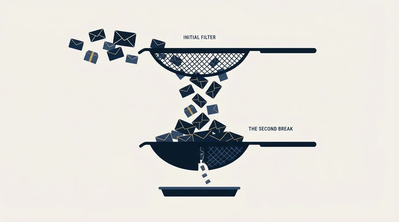 Section illustration: The second break: B2B lands on almost nothing