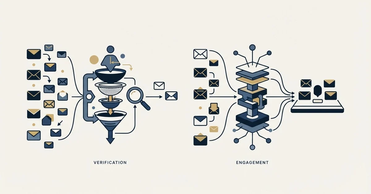 Editorial illustration for MailerCheck vs PersistIQ