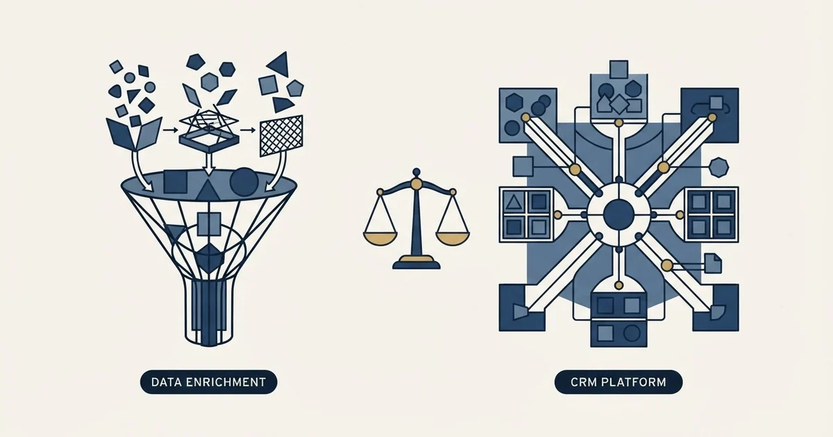 Editorial illustration for MailerCheck vs Salesflare