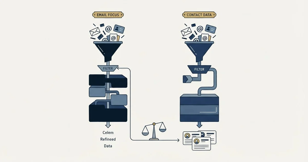 Editorial illustration for MailerCheck vs SignalHire
