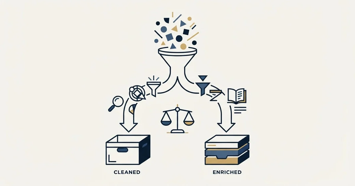 Editorial illustration for MailerCheck vs TheirStack