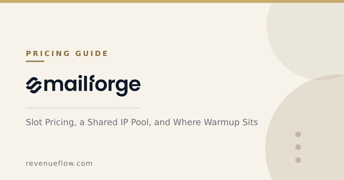 Branded cover: Mailforge: Slot Pricing, a Shared IP Pool, and Where Warmup Sits