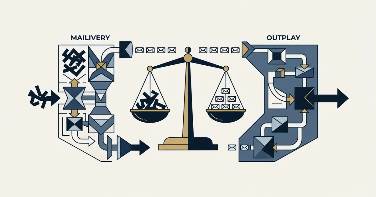 Editorial illustration for Mailivery vs Outplay