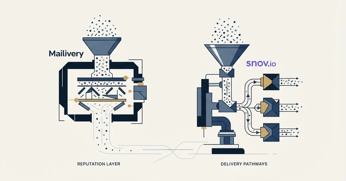 Editorial illustration for Mailivery vs Snov.io