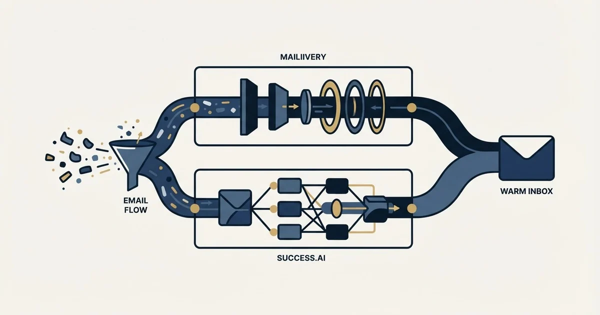 Editorial illustration for Mailivery vs Success.ai