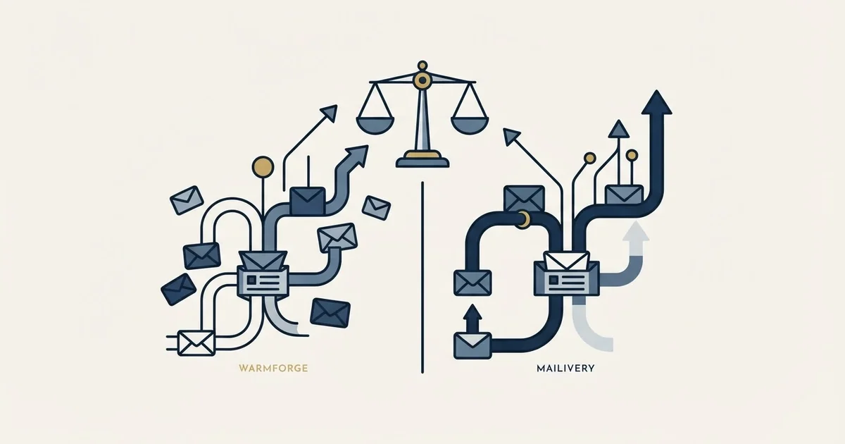 Editorial illustration for Mailivery vs Warmforge