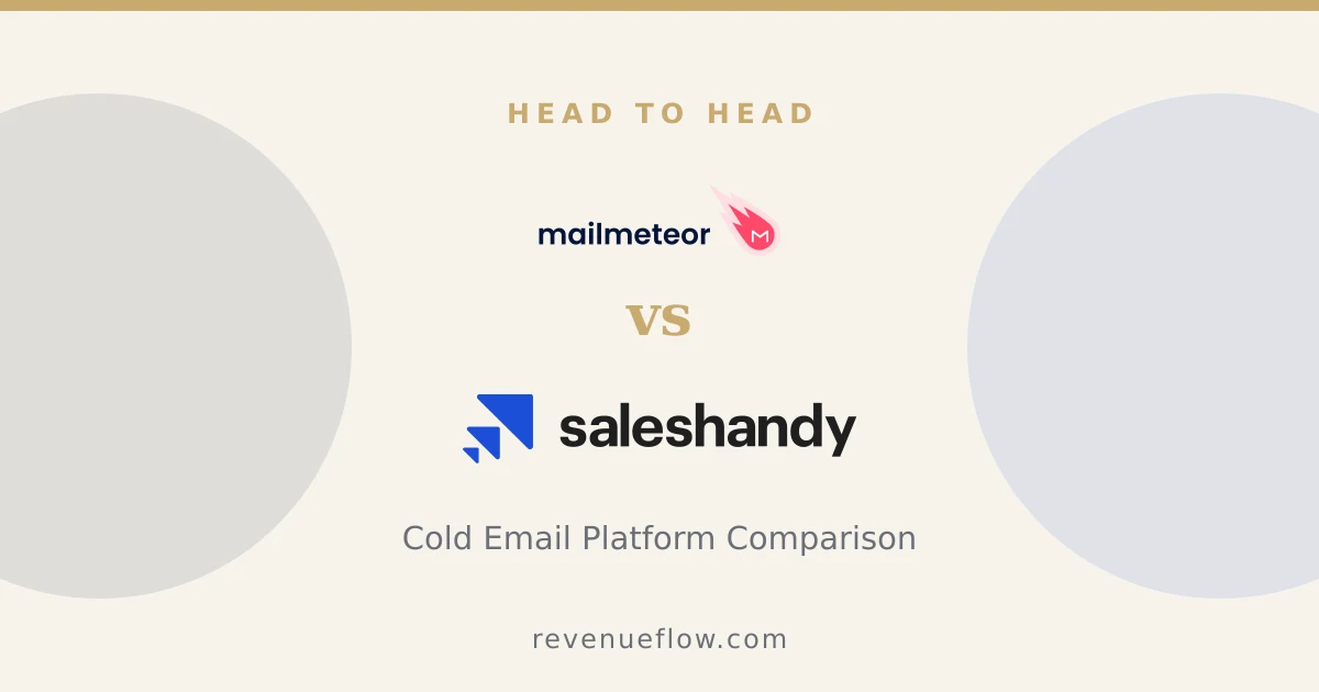 Branded cover: Mailmeteor vs Saleshandy: Cold Email Platform Comparison