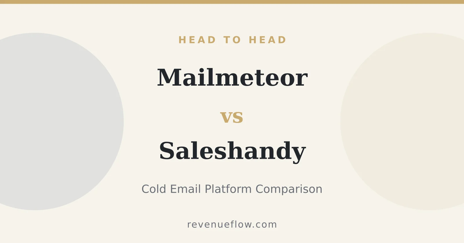 Branded cover: Mailmeteor vs Saleshandy: Cold Email Platform Comparison