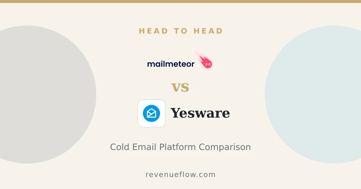 Branded cover: Mailmeteor vs Yesware: Cold Email Platform Comparison