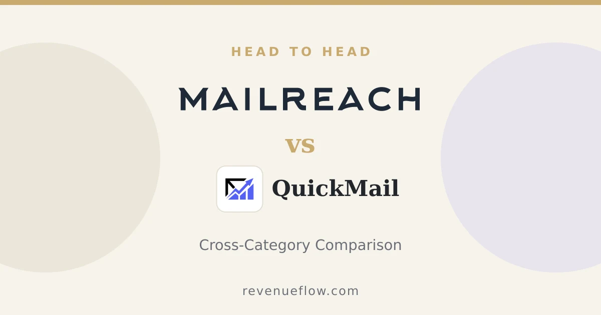 Branded cover: Mailreach vs QuickMail: Cross-Category Comparison