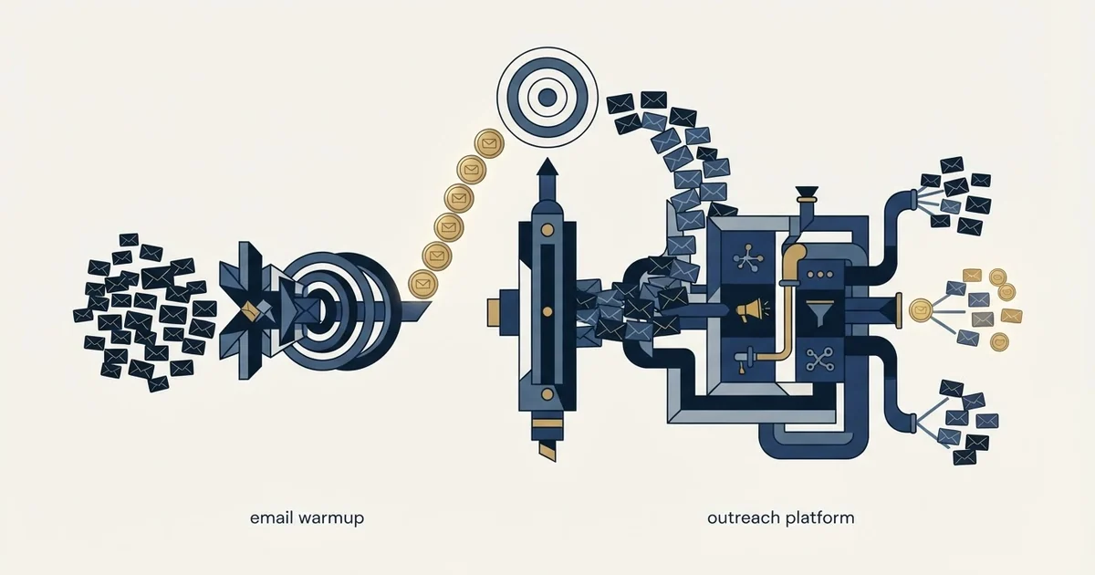 Editorial illustration for Mailreach vs ReachInbox