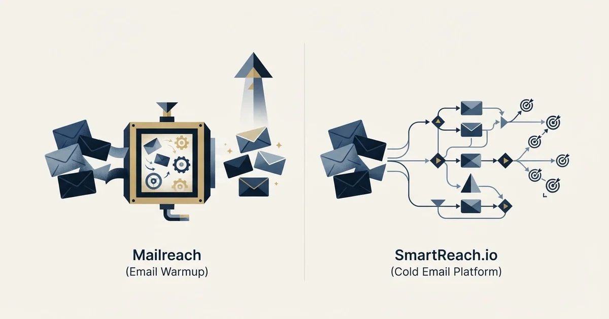 Editorial illustration for Mailreach vs SmartReach.io