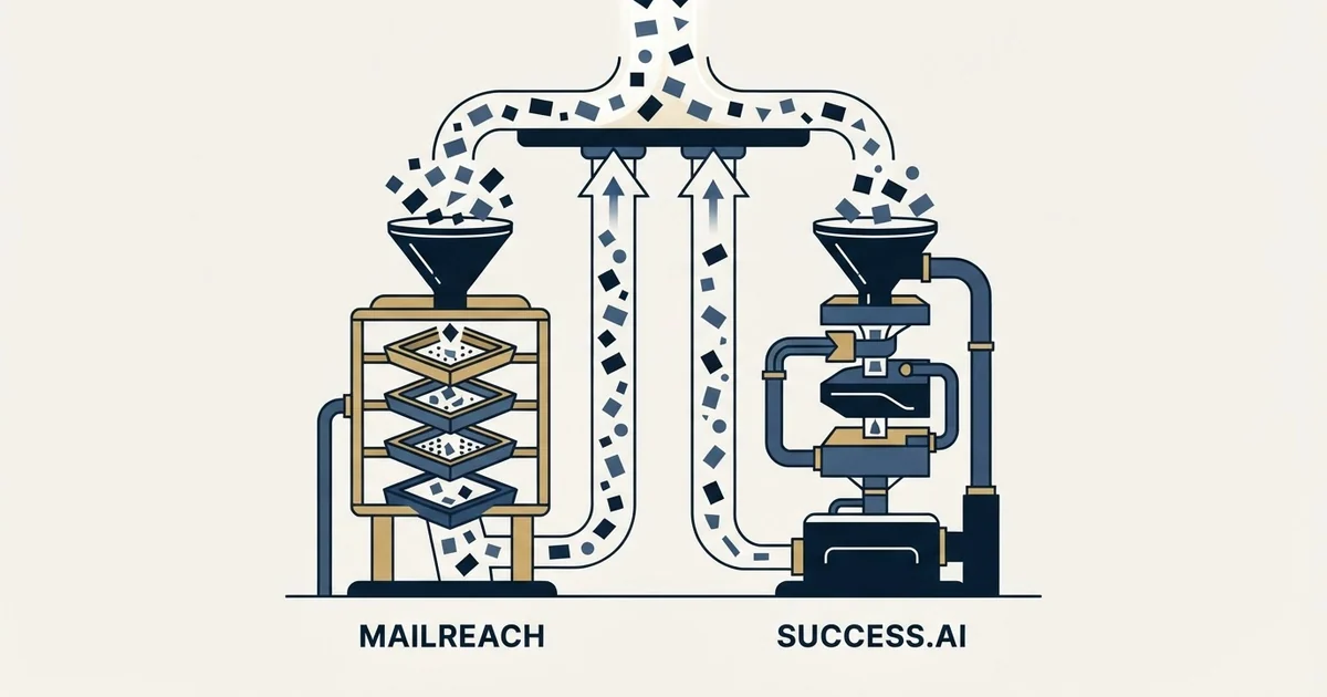 Editorial illustration for Mailreach vs Success.ai