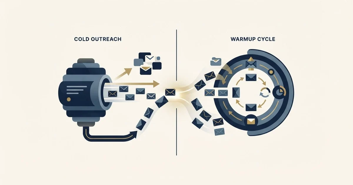 Editorial illustration for MailRush.io vs Mailwarm