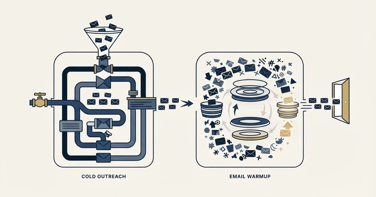 Editorial illustration for MailRush.io vs Warmforge