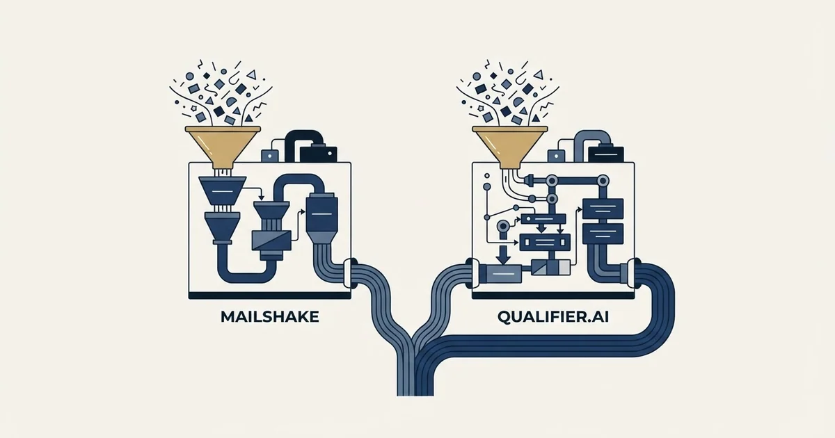 Editorial illustration for Mailshake vs Qualifier.ai