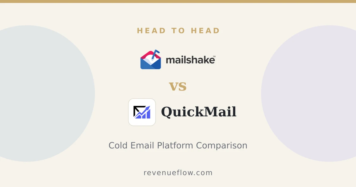 Branded cover: Mailshake vs QuickMail: Cold Email Platform Comparison