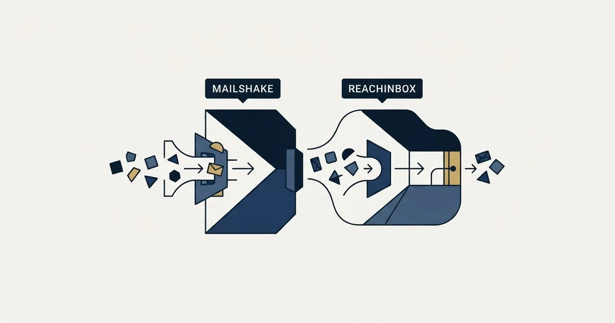Editorial illustration for Mailshake vs ReachInbox