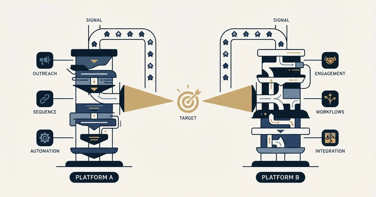 Editorial illustration for Mailshake vs Revenue.io