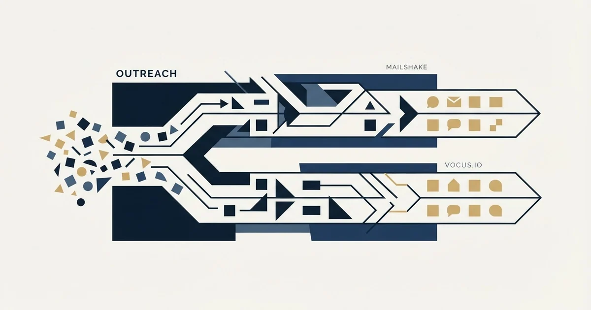 Editorial illustration for Mailshake vs Vocus.io