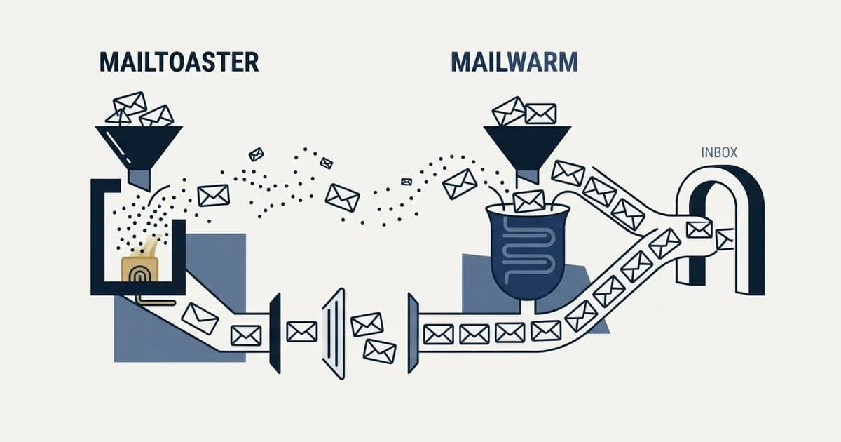 Editorial illustration for MailToaster vs Mailwarm