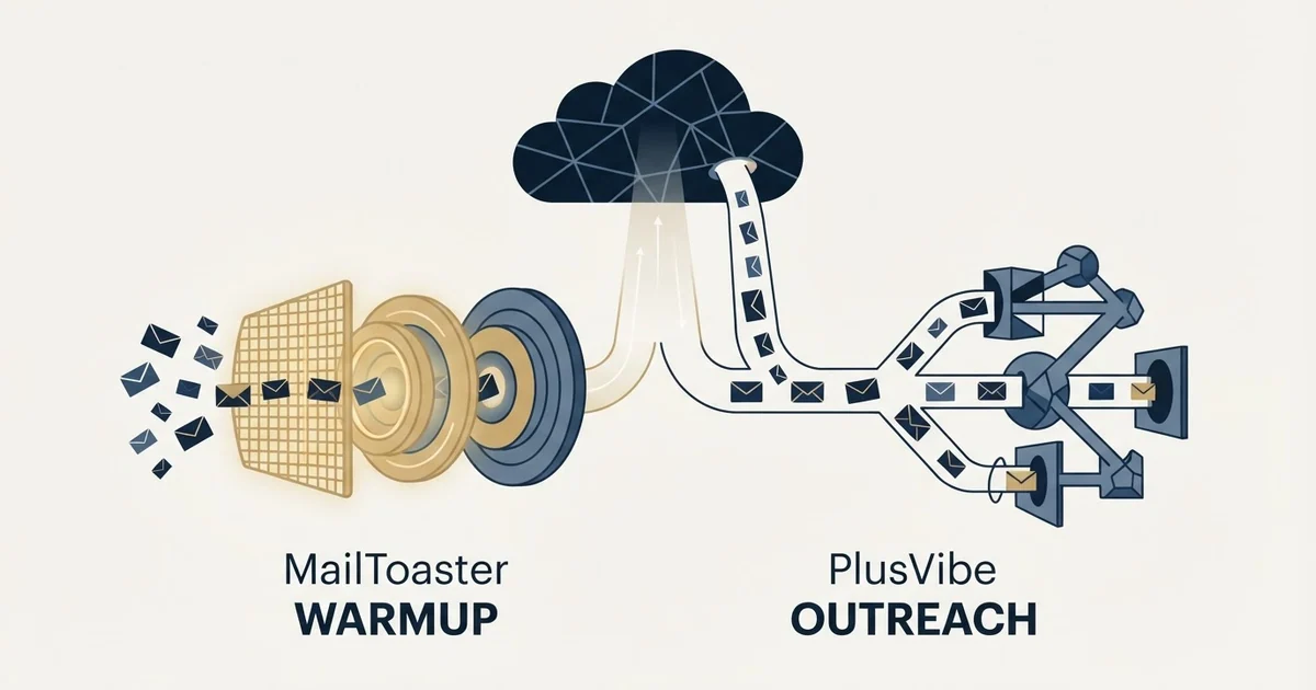 Editorial illustration for MailToaster vs PlusVibe