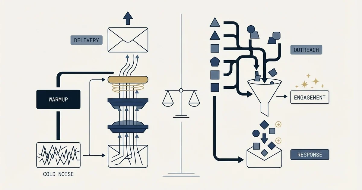 Editorial illustration for Mailwarm vs NuReply