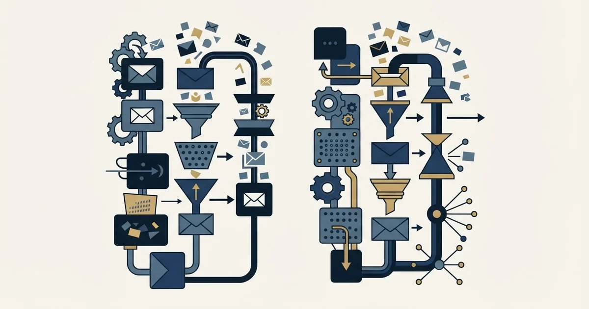 Editorial illustration for Mailwarm vs SalesBlink